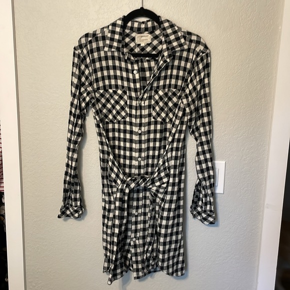 Current/Elliot Twist Shirt Dress - Sherlock Plaid - Picture 4 of 7